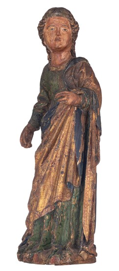 A female saint, Italy or Southern France, 15th/16thC, H 76,5 cm