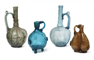 A group of glass bottles, Iran, 12th-14th...
