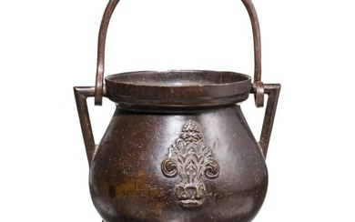A large South German bronze cauldron, 16th/17th century