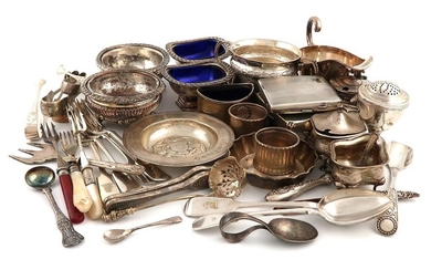 λA mixed lot, comprising silver items: a George...