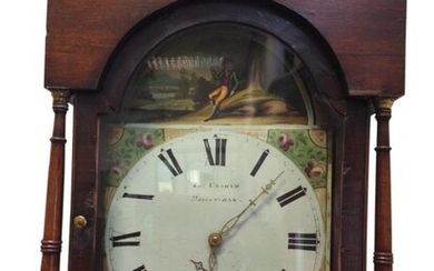 A nineteenth century oak loncase clock by Thos Graham...