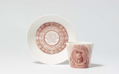 A rare Berlin KPM porcelain cup commemorating Friedrich II