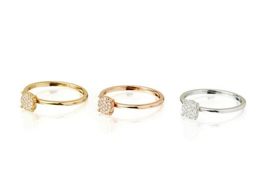 A set of three stacking rings
