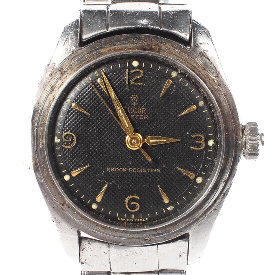 A vintage gents Tudor oyster shock resisting wristwatch