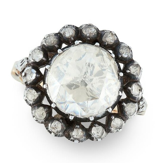 AN ANTIQUE DIAMOND CLUSTER RING, DUTCH 19TH CENTURY in