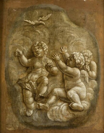 ANONYMOUS (19th century / .) "Angels at play"