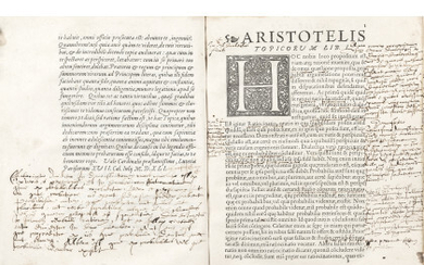 ARISTOTELE (384-322 a.C.) - Topicorum..Editio tertia (1548) [LEGATO CON:] Porphyrii institutiones ad Chrysaorium, Aristotelis categoriae, eiusdem de interpretatione liber..quarta editio...