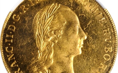 AUSTRIA. Souverain d'Or Restrike, 1793-V. Venice Mint. Franz II. NGC MS-62.