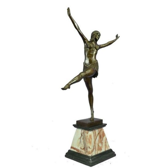 After Chiparus, Art Deco Dancer Bronze Sculpture