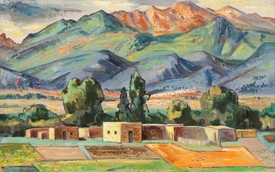 Alfred Wands (American, 1907-1998) Adobe Landscape