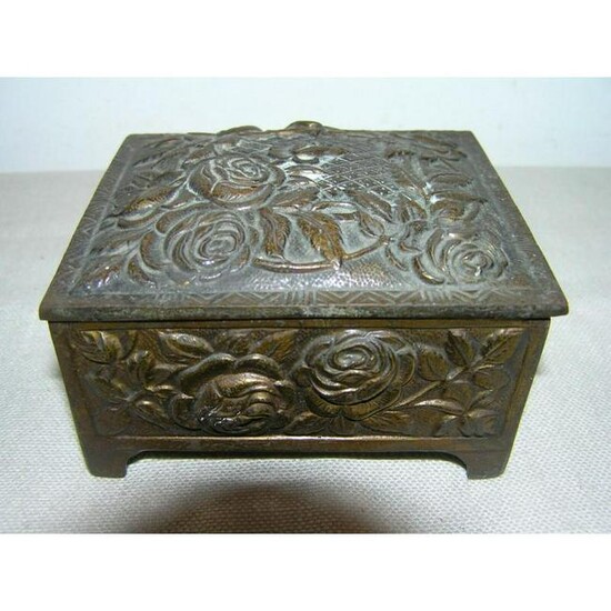 Amazing Old Antique French Bronze Jewelry Box
