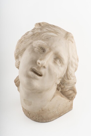 Ambit de Gian Lorenzo Bernini, tête de Proserpine 17ème siècle en marbre blanc statuaire h...