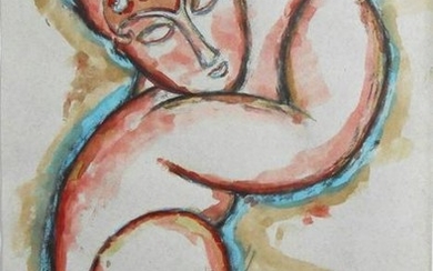 Amedeo Modigliani (1884-1920) Watercolor & Ink