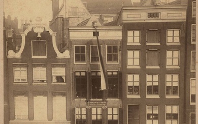 [Amsterdam et ses environs]. Anonyme (19e siècle). (La révélation du panneau commémoratif sur l'ancienne maison...