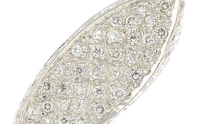 An 18ct gold pave-set diamond dress ring.