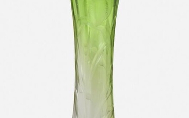 An American cut glass vase