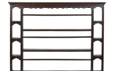 An English Oak Plate Rack Height 41 x width 53 inches.