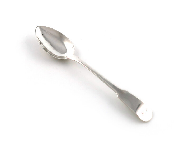 An early 19th century Scottish provincial silver Fiddle pattern teaspoon