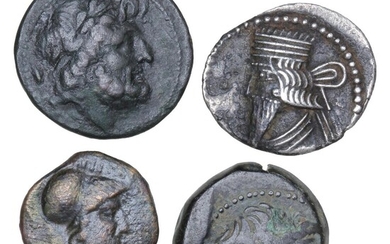 Ancient Greece, 3 bronze coins, incl. Seleucid Empire, Demetrius I, 162–150 BC,...