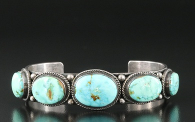 Andy Cadman, Navajo Diné Sterling and Turquoise Cuff