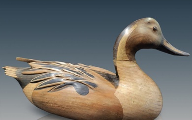 Antique Bob Hayden Signed Hand Carved Wooden Duck Decoy