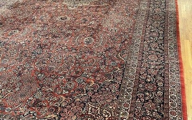 Antique Kashan Carpet 9'10'' X 19'8''