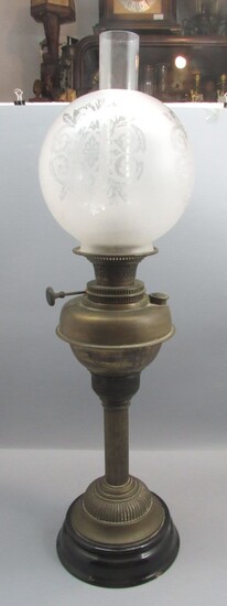 Antique Large-sized Victorian English Oil Lamp Made by Young's Parrafin Light&Lamp