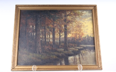 Antique Oil Painting On Canvas