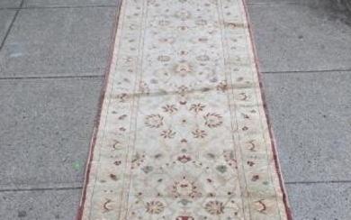 Antique Persian Hand Knotted Wool Carpet Runner
