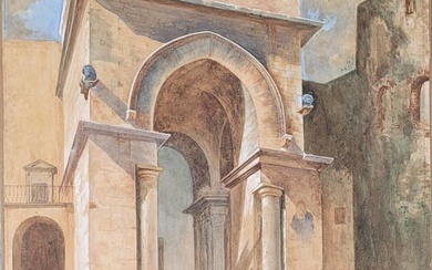 Antonio de Reyna Monescau Watercolor on Paper 17" x 12"