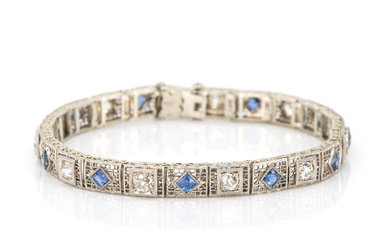 Armband mit Saphir-Diamantbesatz