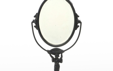 Art Nouveau Cast Metal Vanity Mirror