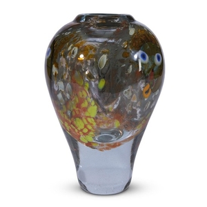 Art glass vase 20th century Engraved to bottom. H:...