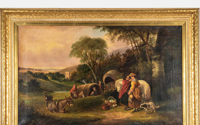 Artist Unknown, (English, 19th Century) - English Landscape with Figures