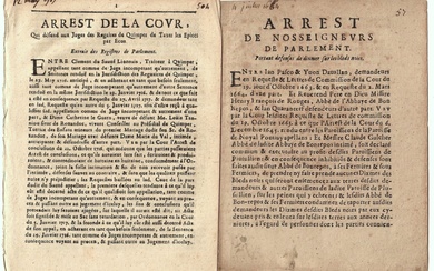 BRETAGNE. CÔTE D’ARMOR. 2 imprimés 1664-1717 :... - Lot 28 - Vermot et Associés