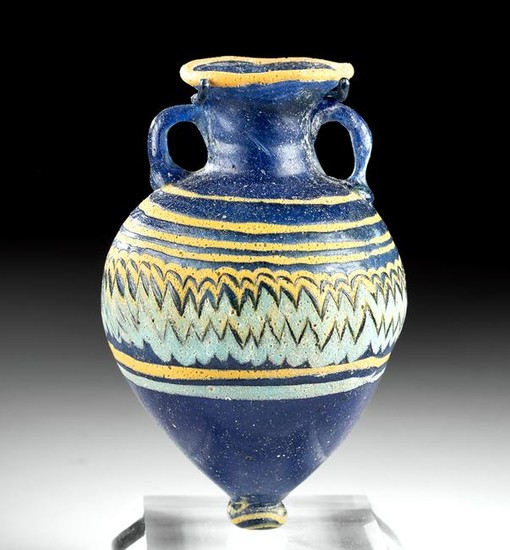 Beautiful Greek Core-Form Glass Amphoriskos