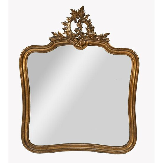 Belle Epoque Carved Gilt Wood Mirror.