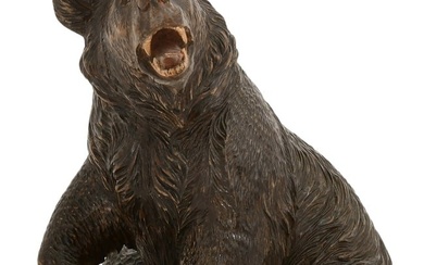 Black Forest Carved Wood Figure of a Bear