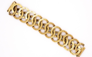 Bracelet en or jaune (750) 18K composé d'anneaux... - Lot 28 - Richard Maison de ventes