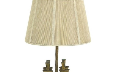 Brass 19th Century Candelabra Mounted as a Table Lamp