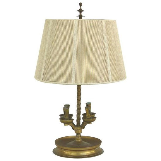 Brass 19th Century Candelabra Mounted as a Table Lamp