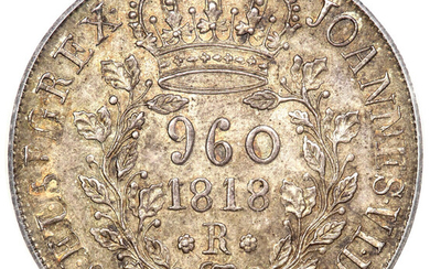 Brazil: , João VI "Wreath Obverse" 960 Reis 1818-R MS65 PCGS,...