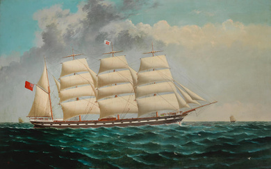 British School 19th Century The Euphrates at full sail