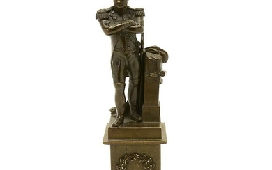 Bronze and Spelter Standing Napoleon Sculpture.