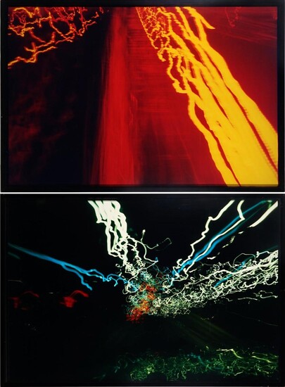 Brycen Horne ( 2 works) (1972 - ) - Untitled (Electric Series) 178.5 x 119 cm, each (frame: 184 x 124 x 5 cm)
