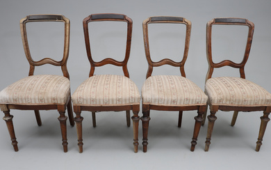 CHAIRS, 4 pcs. Neo-Renaissance style. 19th-20th centuries.