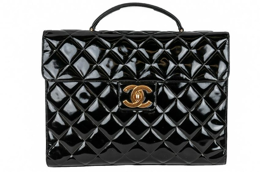 CHANEL PATENT LEATHER BRIEFCASE