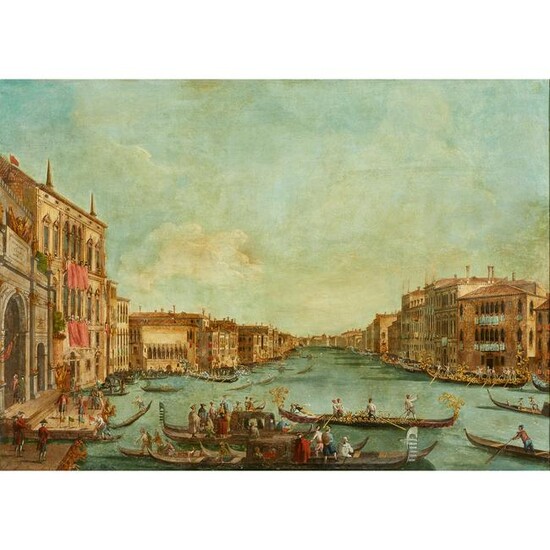 CIRCLE OF GIOVANNI RICHTER VIEW OF THE GRAND CANAL WITH