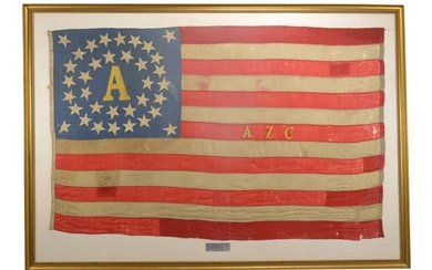 CIVIL WAR “ALBANY ZOUAVE CADETS” BATTLE FLAG.