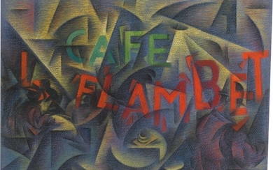 Cafe Flambet, 1919, Roberto Marcello (Iras) Baldessari (Innsbruck 1894 - Roma 1965)